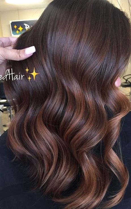 tóc balayage nâu caramel