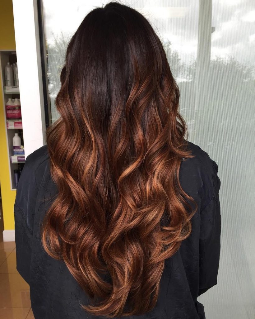 nâu socola balayage 