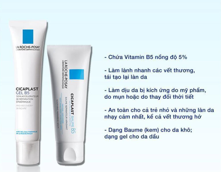 Kem dưỡng La Roche Posay Cicaplast Baume B5 dạng cream, gel phục hồi da tổn thương 40ml, 100ml